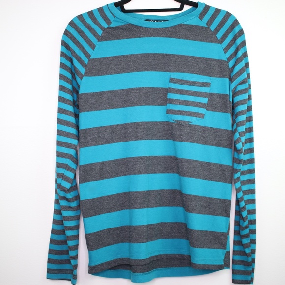 21men Other - 21 Men Long Sleeve striped pocket T